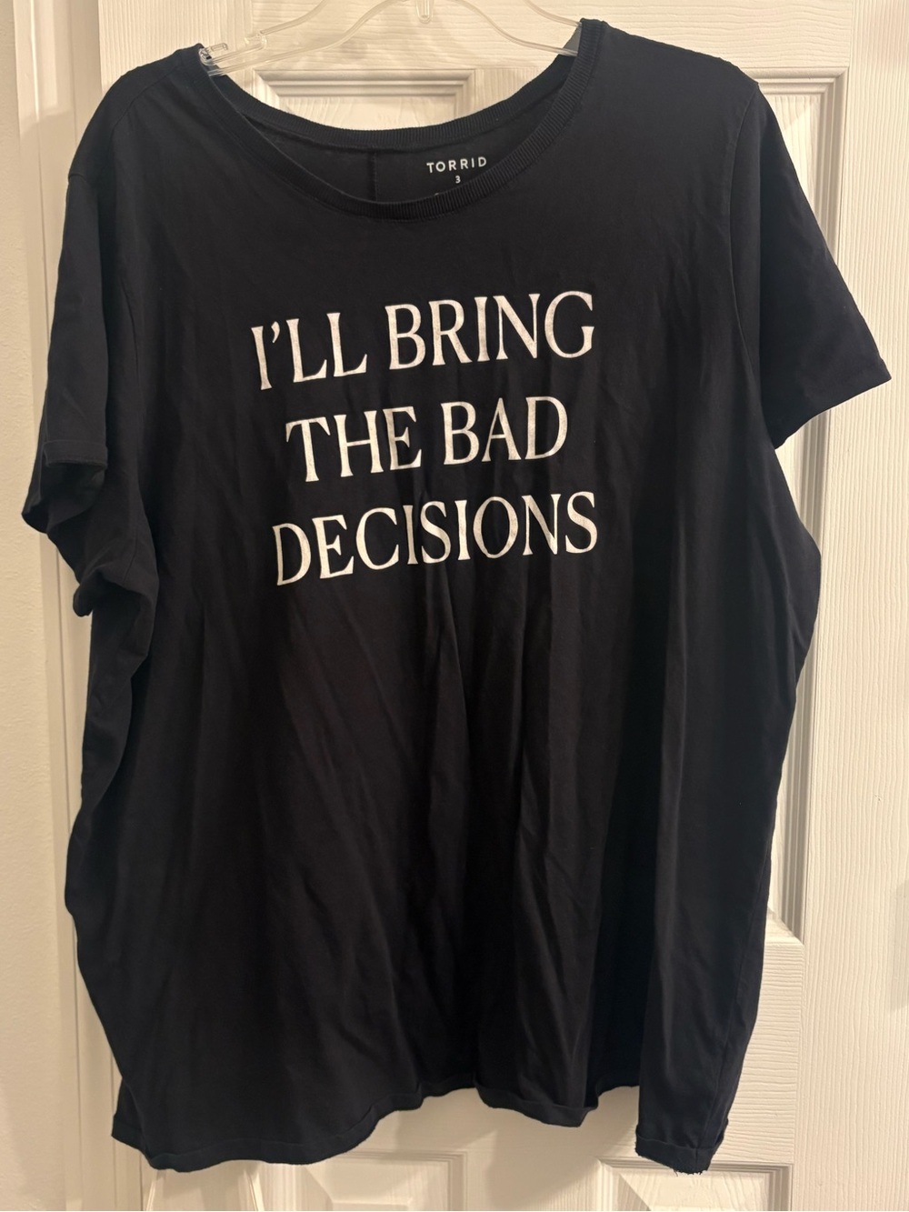 torrid Black Short-Sleeve Graphic Tee with White Text